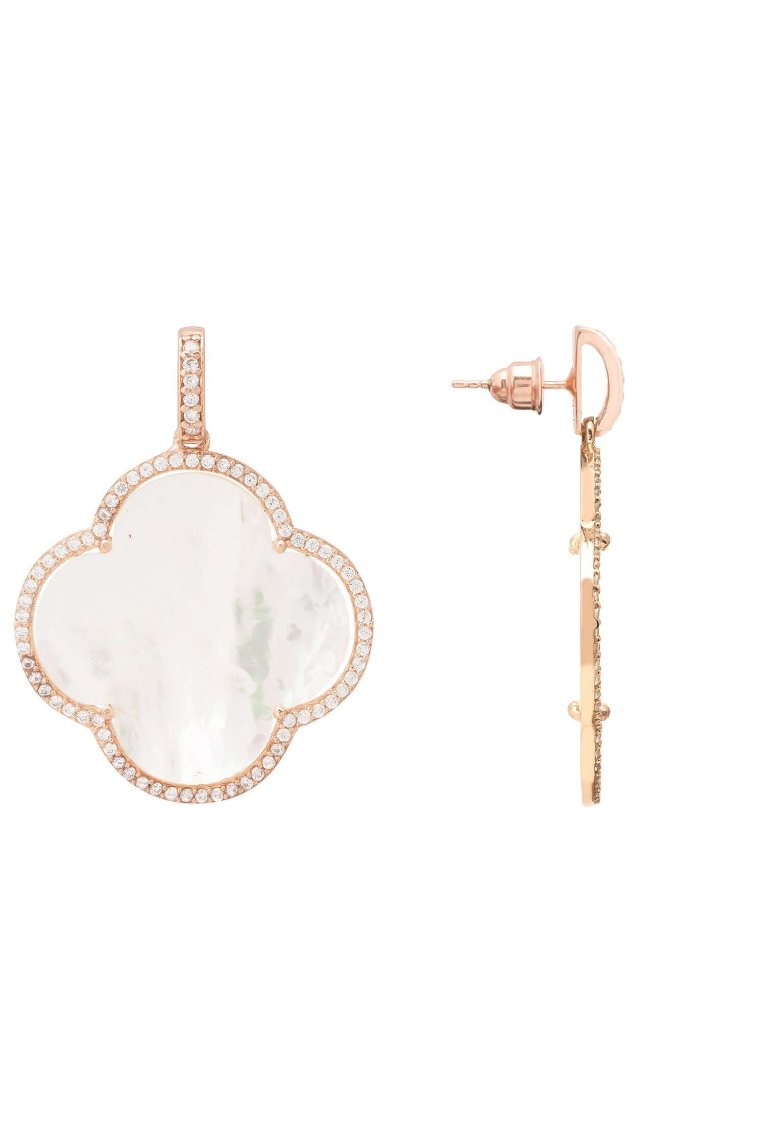 Clover Mother of Pearl Earrings | Bridal Statement Earrings | Shop